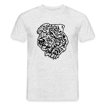 604s Bouvier - Männer T-Shirt - Grau meliert - Vorne - AI Model Male 178 dark (178cm)