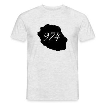 Isle of White 974 Treffen - Männer T-Shirt - Grau meliert - Vorne - AI Model Male 178 dark (178cm)