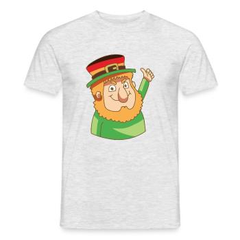 Kobold Fabel Leprechaun Flagge Germany Geschenk - Männer T-Shirt - Grau meliert - Vorne - AI Model Male 178 dark (178cm)