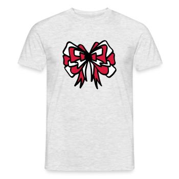 Bow red & white / red & white bow - colorful - Men's T-Shirt - heather grey - Front - AI Model Male 178 dark (178cm)