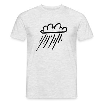 Regen & Wolke / rain cloud - rain cloud - wet - Men's T-Shirt - heather grey - Front - AI Model Male 178 dark (178cm)