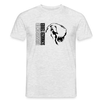 RUSSISCHER SCHWARZER TERRIER Profil Hunde Wilsigns - Männer T-Shirt - Grau meliert - Vorne - AI Model Male 178 dark (178cm)