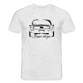 KLASSISCHES BLACK SILHOUETTE MUSCLE CAR - Männer T-Shirt - Grau meliert - Vorne - AI Model Male 178 dark (178cm)