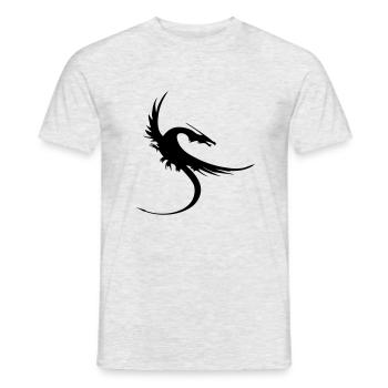 drachen - Männer T-Shirt - Grau meliert - Vorne - AI Model Male 178 dark (178cm)