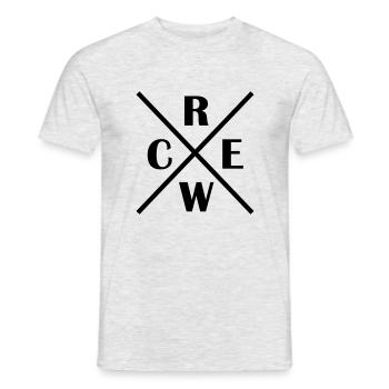 crew_01 - T-shirt homme - gris chiné - Devant - AI Model Male 178 dark (178cm)