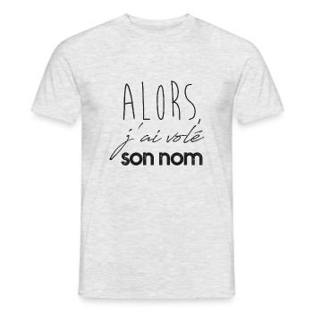 Vole Son Nom - Männer T-Shirt - Grau meliert - Vorne - AI Model Male 178 dark (178cm)