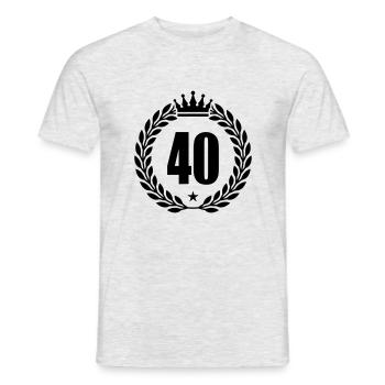 40 kranz krone - Männer T-Shirt - Grau meliert - Vorne - AI Model Male 178 dark (178cm)