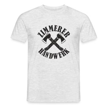 ZIMMERER HANDWERK - Männer T-Shirt - Grau meliert - Vorne - AI Model Male 178 dark (178cm)