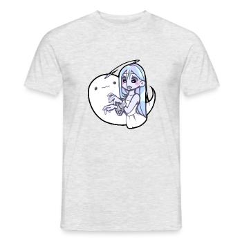 Geist Anime Mädchen - Männer T-Shirt - Grau meliert - Vorne - AI Model Male 178 dark (178cm)