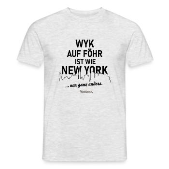Wyk auf Föhr - Männer T-Shirt - Grau meliert - Vorne - AI Model Male 178 dark (178cm)
