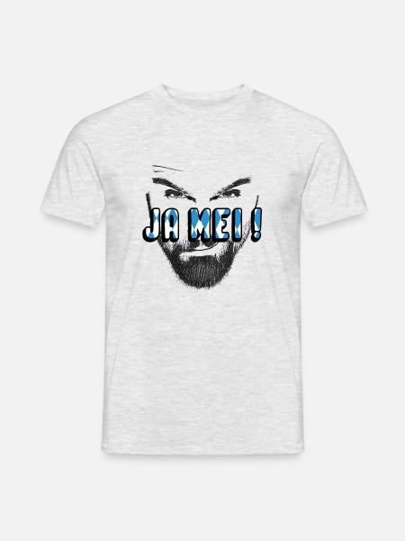 ja mei bayrisch dialekt - Männer T-Shirt - Grau meliert