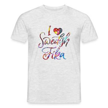 Suède Suède Viking Norden Scandinavie fika - T-shirt homme - gris chiné - Devant - AI Model Male 178 dark (178cm)