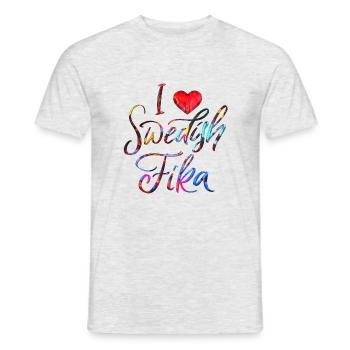Suède Suède Viking Norden Scandinavie fika - T-shirt homme - gris chiné - Devant - AI Model Male 178 dark (178cm)