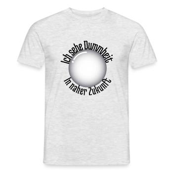 Ich sehe Dummheit in naher Zukunft - Männer T-Shirt - Grau meliert - Vorne - AI Model Male 178 dark (178cm)