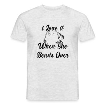 J’adore quand elle se penche - T-shirt homme - gris chiné - Devant - AI Model Male 178 dark (178cm)