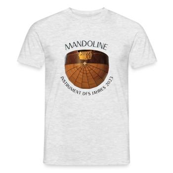 Mandoline Instrument des Jahres - Muschel - Männer T-Shirt - Grau meliert - Vorne - AI Model Male 178 dark (178cm)