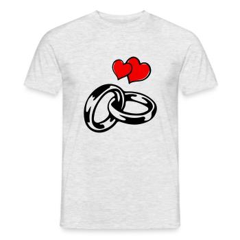Alliances Cœurs - T-shirt homme - gris chiné - Devant - AI Model Male 178 dark (178cm)