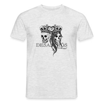 𝔻𝔼𝕊𝔸𝕊𝕋ℝÖ𝕊 𝖕𝖗𝖔𝖛𝖔𝖐𝖆𝖓𝖙 𝖇𝖑𝖆𝖈𝖐 - Männer T-Shirt - Grau meliert - Vorne - AI Model Male 178 dark (178cm)