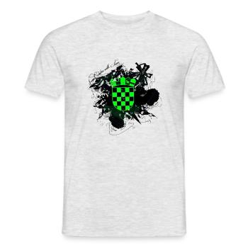 Croatie hrvatska croatie hrv voyage europe zagreb - T-shirt homme - gris chiné - Devant - AI Model Male 178 dark (178cm)