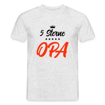 opa 5 sterne 2 - Männer T-Shirt - Grau meliert - Vorne - AI Model Male 178 dark (178cm)