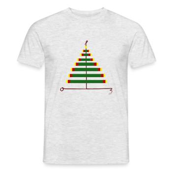 Tableau de Noël par fedor zkandal - T-shirt homme - gris chiné - Devant - AI Model Male 178 dark (178cm)