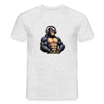 Musique de gorille - T-shirt homme - gris chiné - Devant - AI Model Male 178 dark (178cm)
