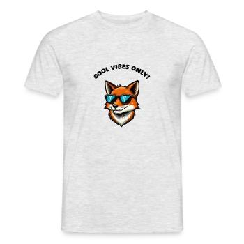 Fox Comic Sunglasses - Men's T-Shirt - heather grey - Front - AI Model Male 178 dark (178cm)