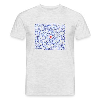 Zweige-Blätter - Männer T-Shirt - Grau meliert - Vorne - AI Model Male 178 dark (178cm)