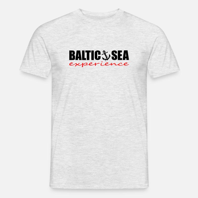 BALTIC SEA EXPERIENCE Logo - Männer T-Shirt - Grau meliert