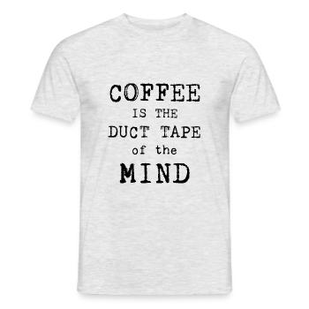 lustiger Kaffee Spruch, Kaffee T-Shirt, Geschenk - Männer T-Shirt - Grau meliert - Vorne - AI Model Male 178 dark (178cm)