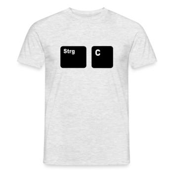 Strg + C Copy and Paste - T-shirt homme - gris chiné - Devant - AI Model Male 178 dark (178cm)