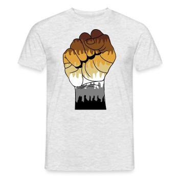 Bear Fist - Men's T-Shirt - heather grey - Front - AI Model Male 178 dark (178cm)