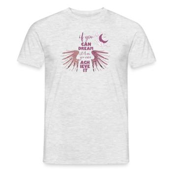 Drôle de sport de fitness - Réaliser un rêve - T-shirt homme - gris chiné - Devant - AI Model Male 178 dark (178cm)