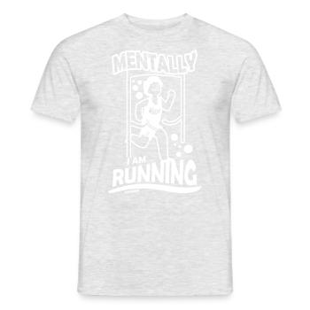 Courir - T-shirt homme - gris chiné - Devant - AI Model Male 178 dark (178cm)