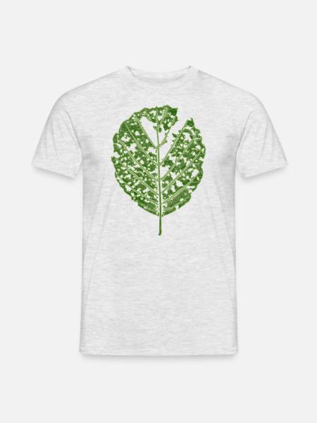 Blatt Erle / Erlenblatt - BOTANIK Natur & Pflanze - Männer T-Shirt - Grau meliert