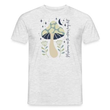 Les champignons sont la poussière de fée de la nature. - T-shirt homme - gris chiné - Devant - AI Model Male 178 dark (178cm)