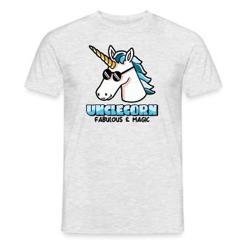 Unclecorn Sunglasses Uncle Unicorn Gift - Men's T-Shirt - heather grey - Front - AI Model Male 178 dark (178cm)