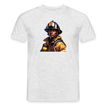 Firefighter / Fire / Fire / Extinguish / Hero - Men's T-Shirt - heather grey - Front - AI Model Male 178 dark (178cm)