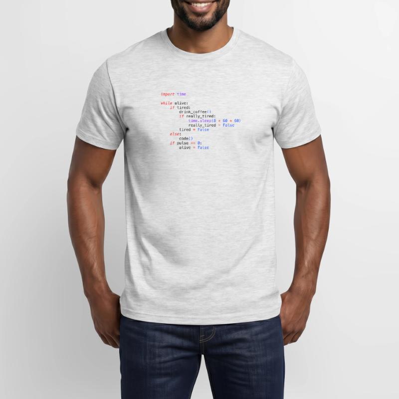 Python Code -- Funny While Loop Men’s T-shirt