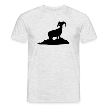 Steinbock, Gams, Gämse - Männer T-Shirt - Grau meliert - Vorne - AI Model Male 178 dark (178cm)