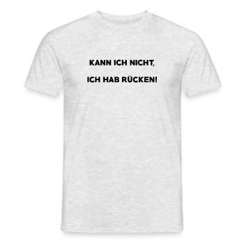 Ich hab Rücken - Männer T-Shirt - Grau meliert - Vorne - AI Model Male 178 dark (178cm)