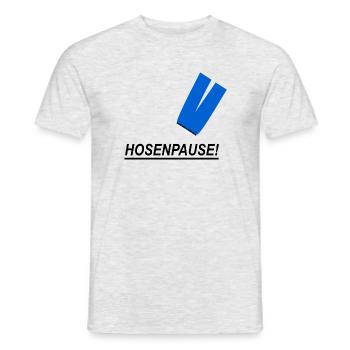 Trouser break - Men's T-Shirt - heather grey - Front - AI Model Male 178 dark (178cm)