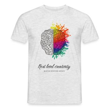 Next level creativity - Men's T-Shirt - heather grey - Front - AI Model Male 178 dark (178cm)