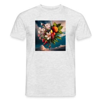 Spring Summer - Men's T-Shirt - heather grey - Front - AI Model Male 178 dark (178cm)