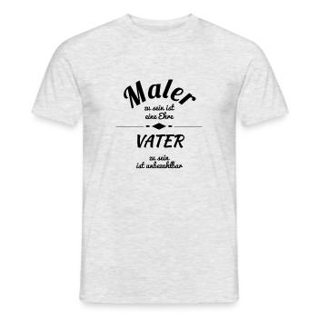 Maler - Männer T-Shirt - Grau meliert - Vorne - AI Model Male 178 dark (178cm)