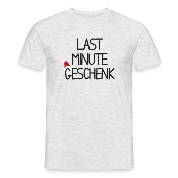 Last Minute Geschenk - Männer T-Shirt - Grau meliert - Vorne - AI Model Male 178 dark (178cm)