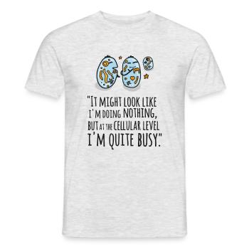 It Might Look Like I'm Doing Nothing... - T-shirt homme - gris chiné - Devant - AI Model Male 178 dark (178cm)