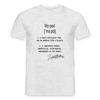 moped schwarz - Männer T-Shirt - Grau meliert - Vorne - AI Model Male 178 dark (178cm)