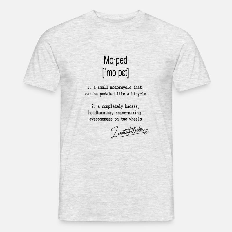 moped schwarz - Männer T-Shirt - Grau meliert