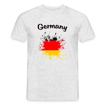 Germany Kleks Deutschland - Männer T-Shirt - Grau meliert - Vorne - AI Model Male 178 dark (178cm)